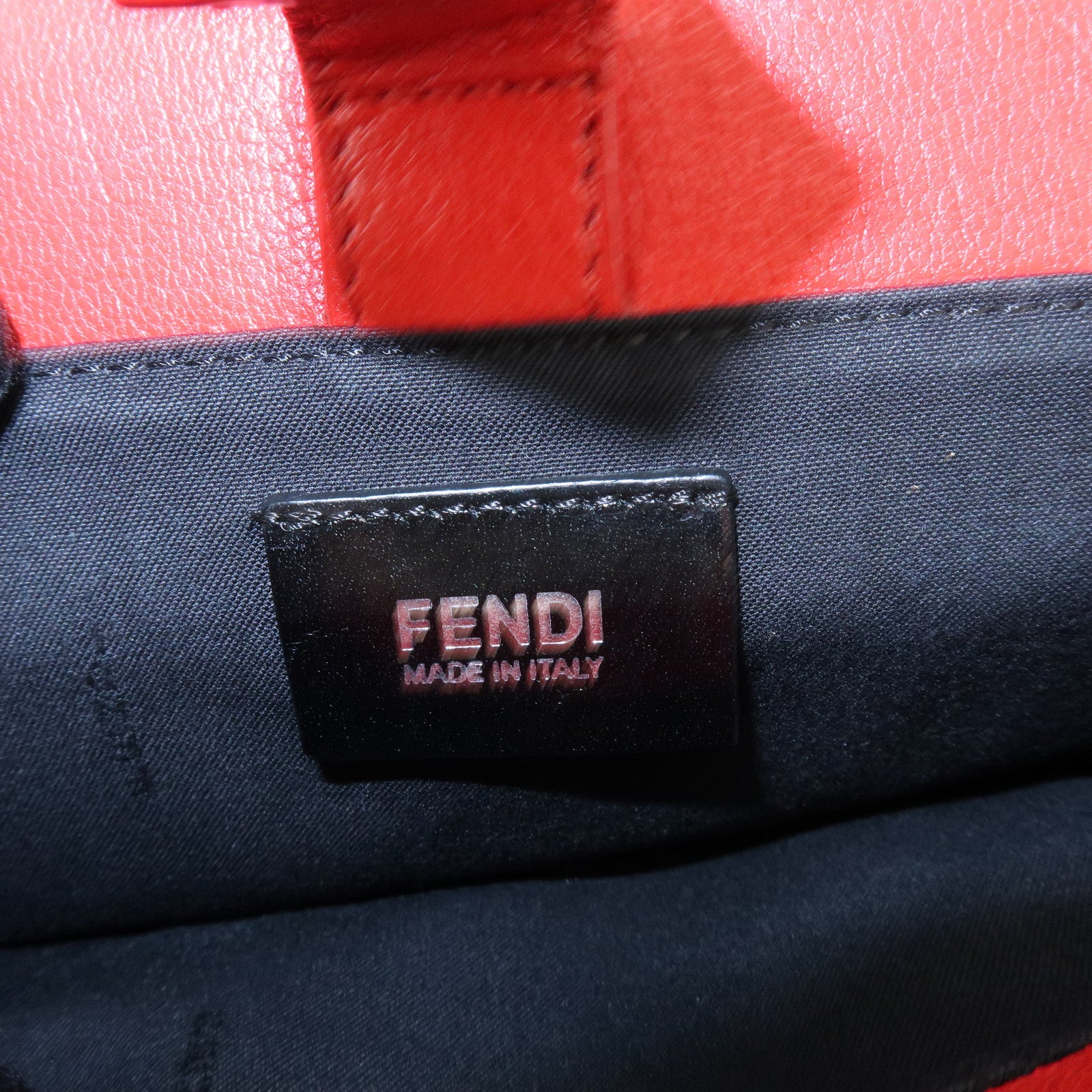 FENDI PETITE 2JOURS Denim Leather 2Way Hand Shoulder Bag Blue 8BH253