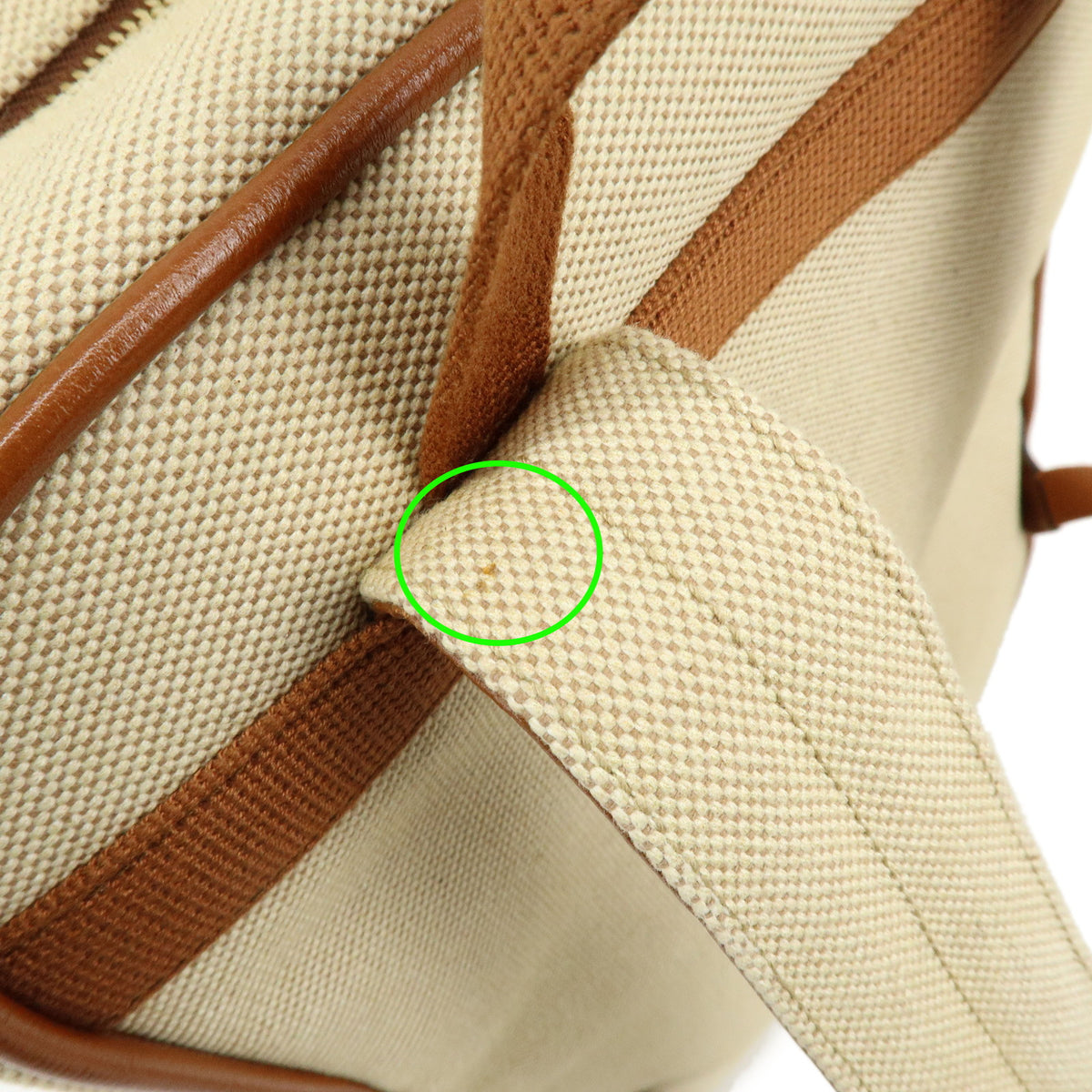 GUCCI Sherry Canvas Leather Backpack Rucksack Beige Brown 575063