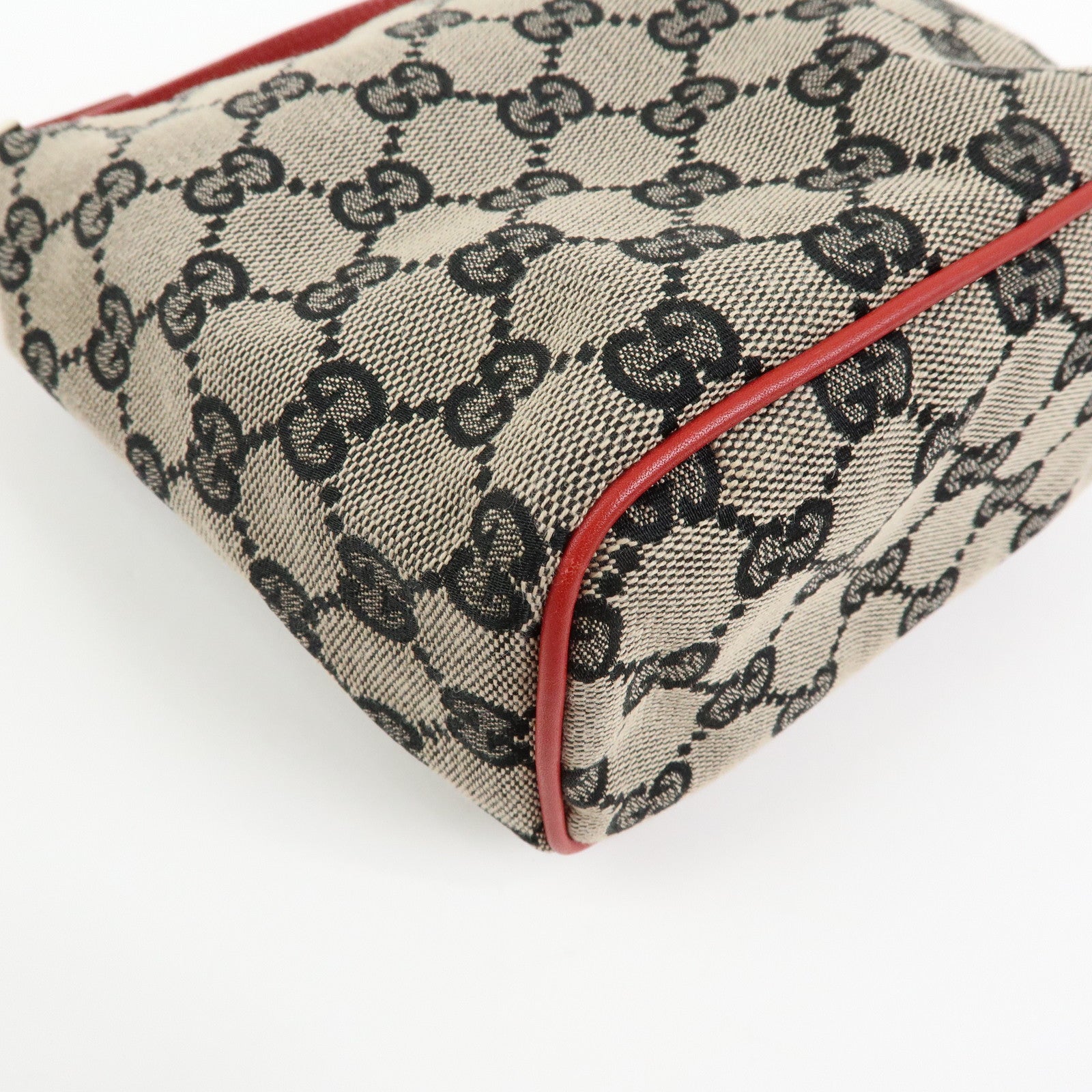 GUCCI GG Canvas Leather Vanity Accessory Pochette Mini Pouch 039・1147
