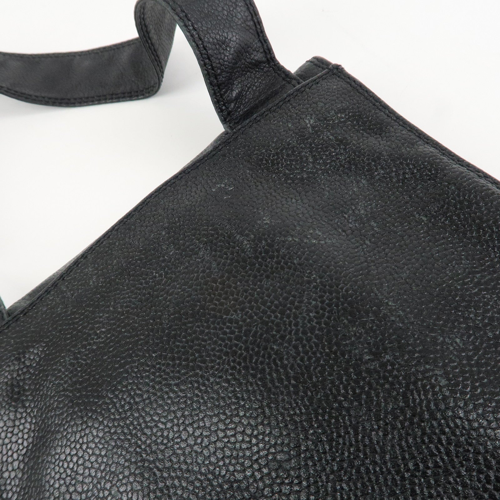 CHANEL COCO Mark Caviarskin Shoulder Bag Crossbody Bag Black Used