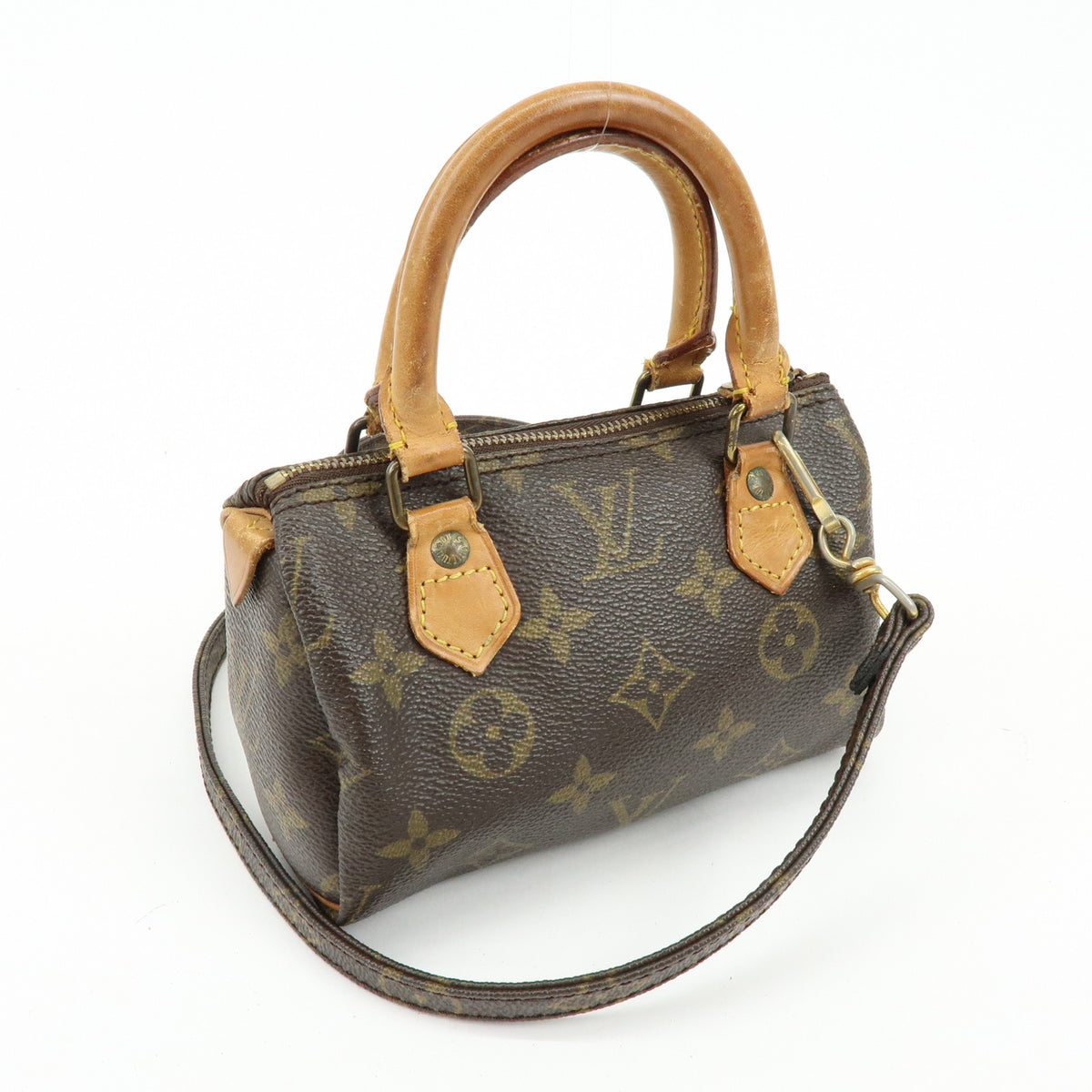 Louis Vuitton Monogram Mini Speedy Hand Bag Brown M41534 J75011 Lot