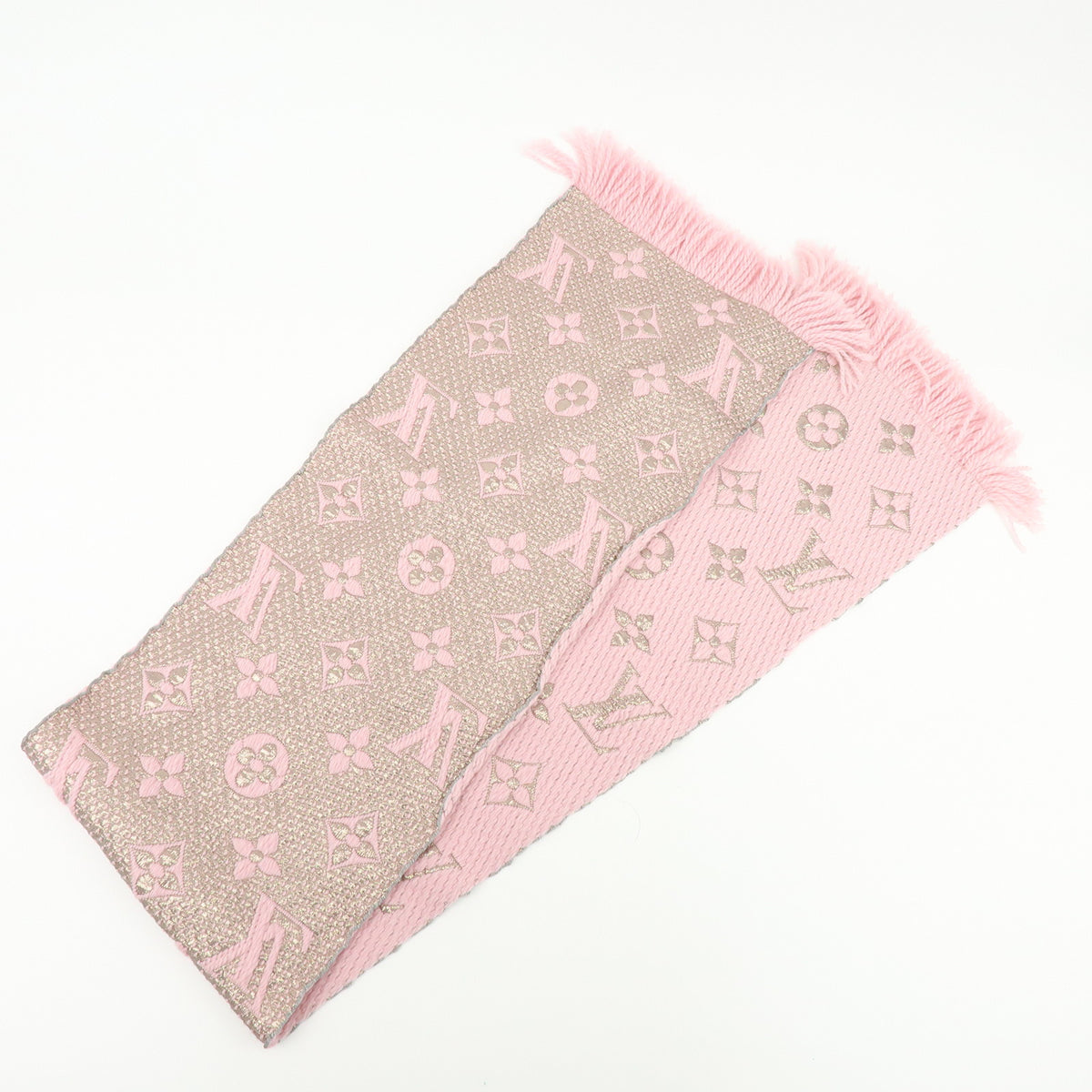 Louis Vuitton Echarpe Logomania Shine Wool Silk polyester Scarf M60466