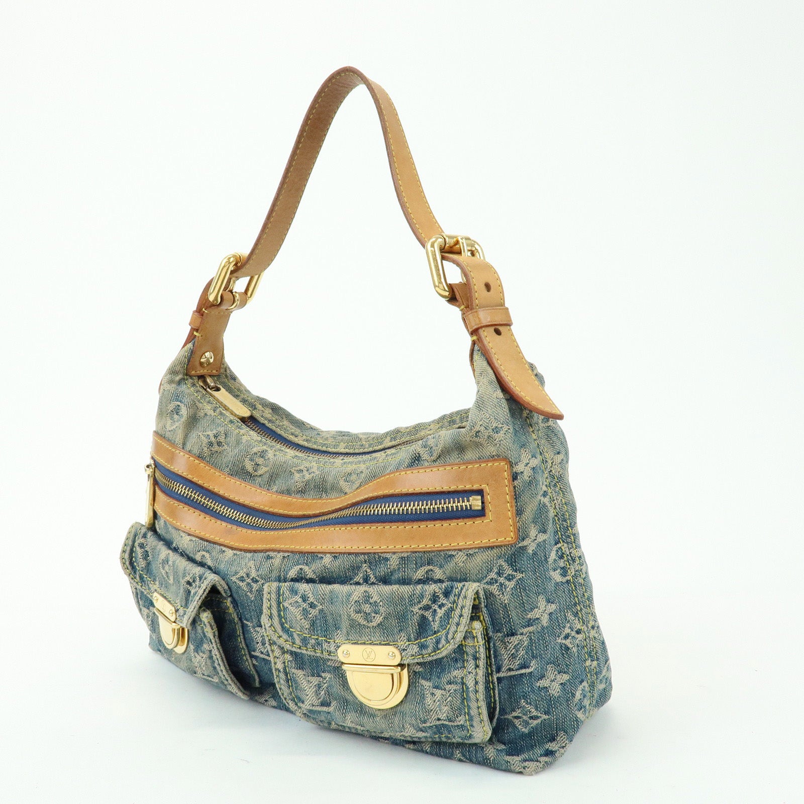 Louis Vuitton Monogram Denim Baggy PM 2Way Bag Shoulder Bag M95049