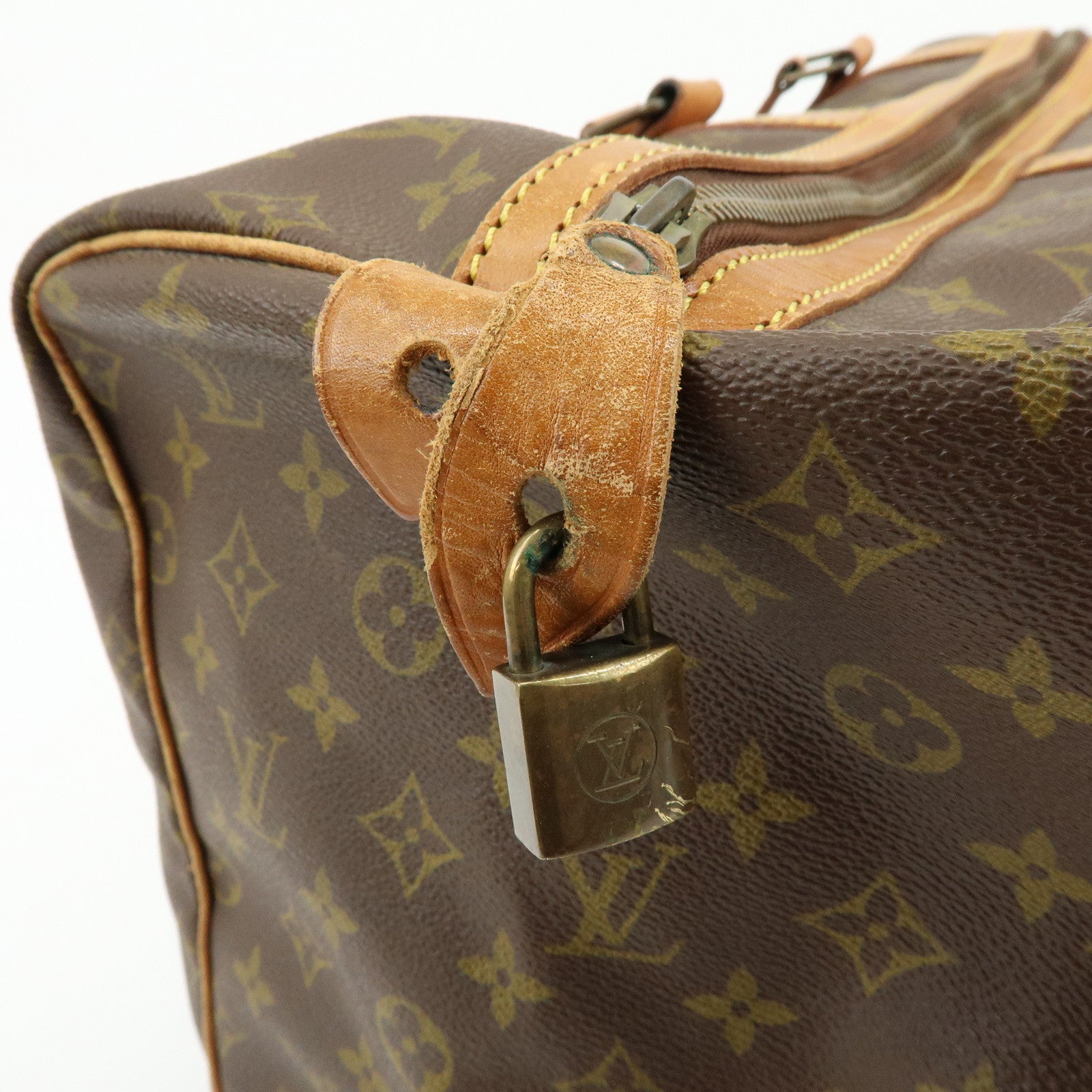 Louis Vuitton Monogram Sac Souple 55 Boston Bag Brown M41622
