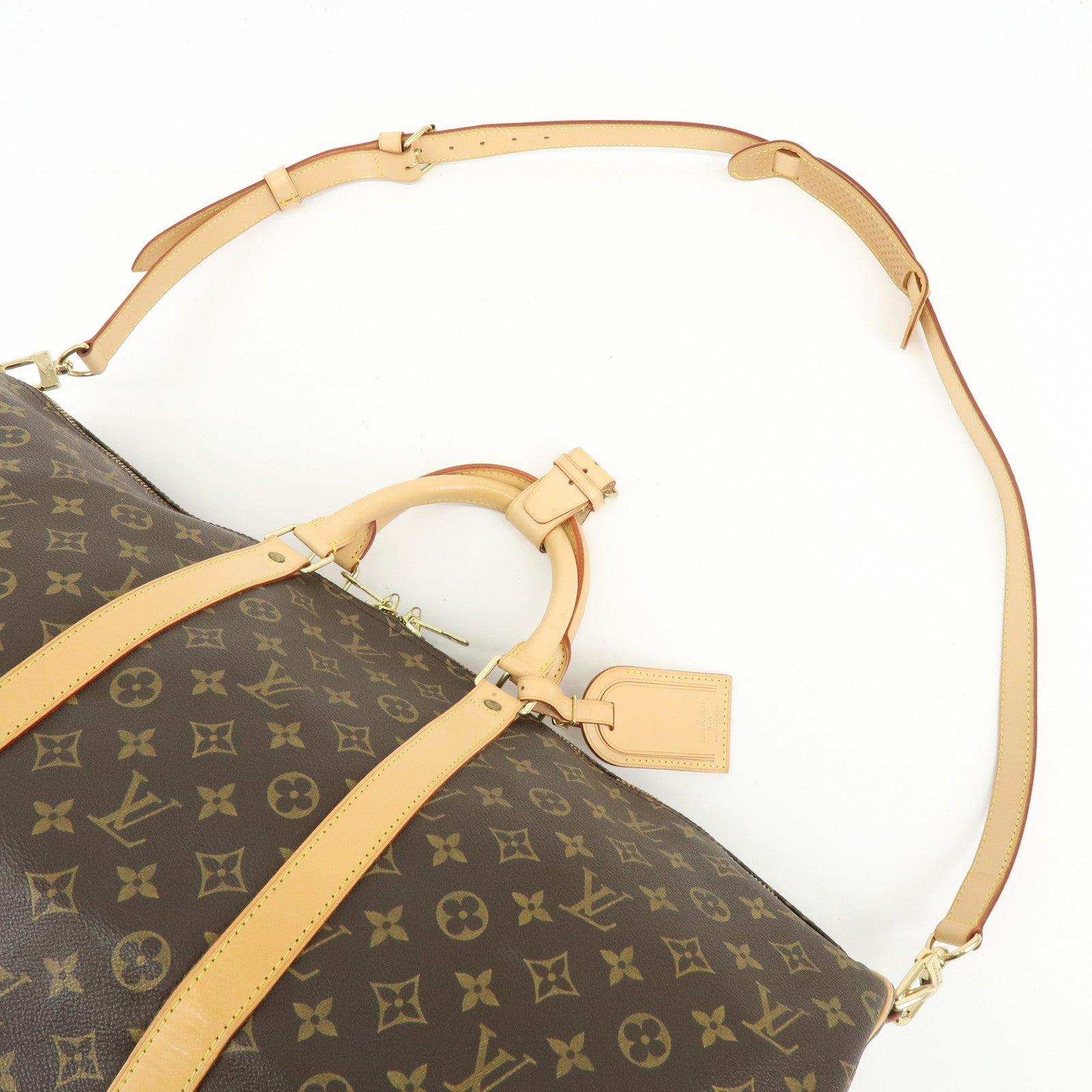 Louis Vuitton Monogram Keep All Bandouliere 55 Boston Bag M41414