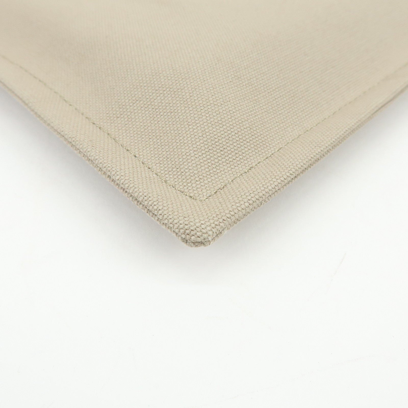 HERMES Yachting GM Canvas Flat Pouch Cosmetic Pouch Beige