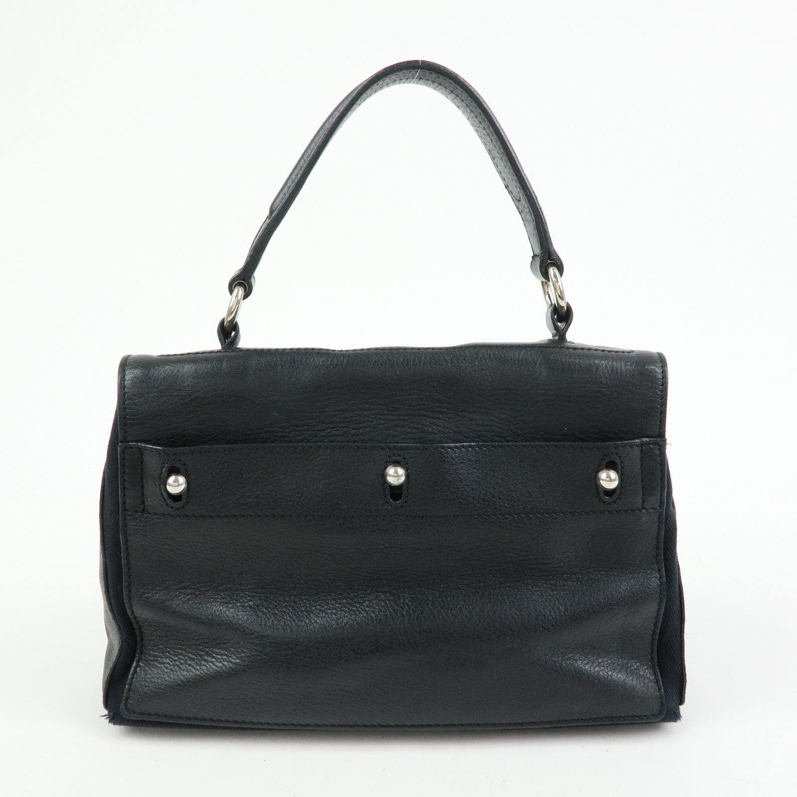 SAINT LAURENT PARIS Muse Two Leather 2Way Hand Bag Black