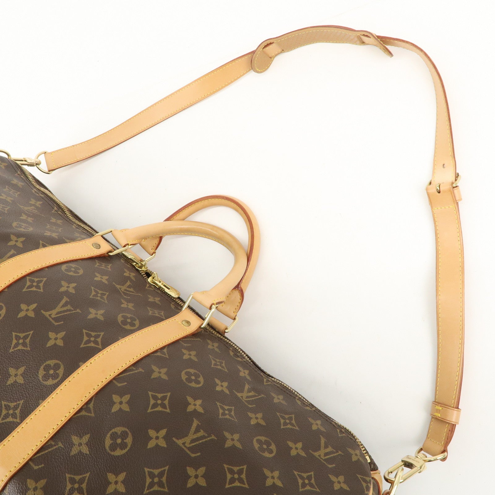 Louis Vuitton Monogram Keep All Bandouliere 55 Bag Brown M41414 Used