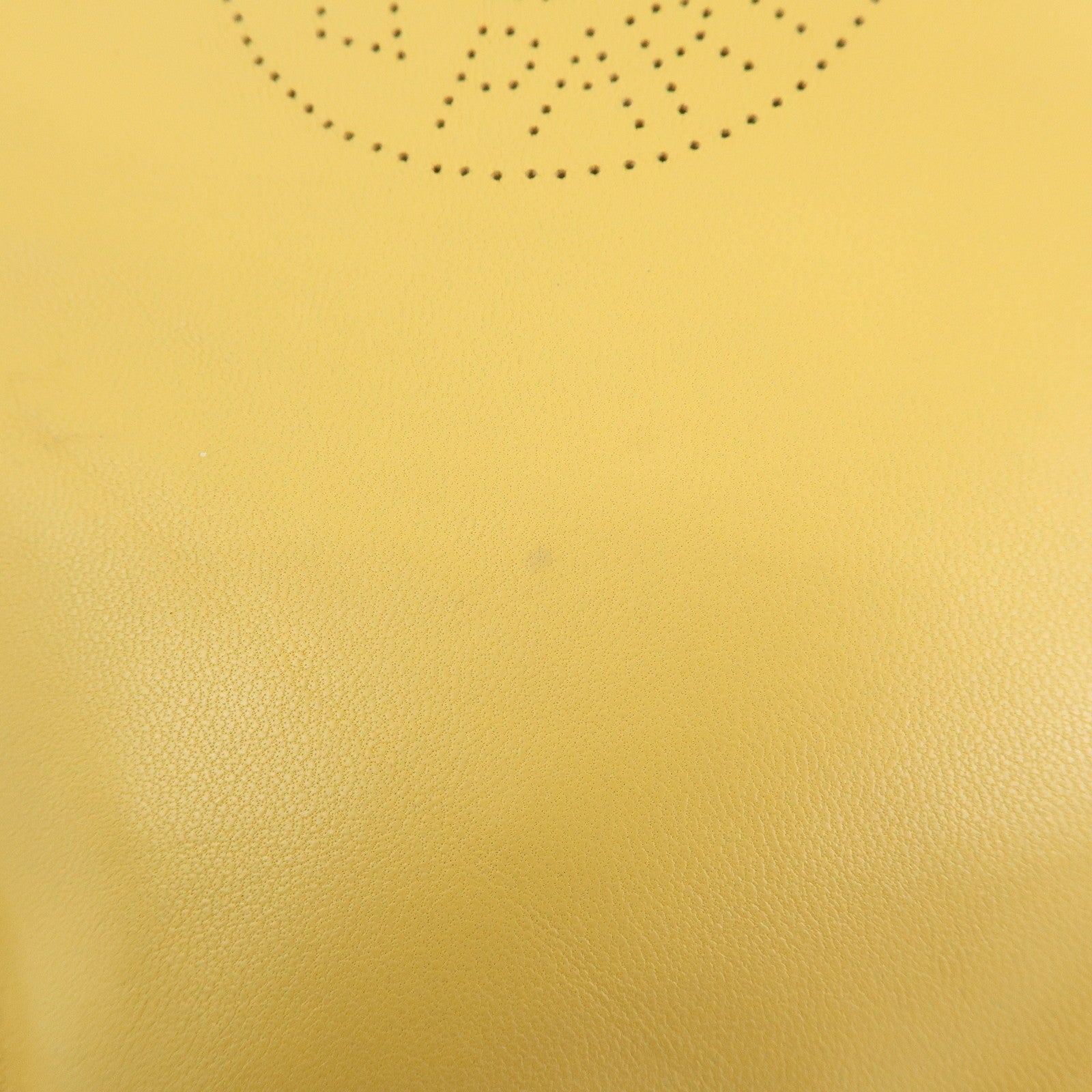 HERMES Clou de Selle Lamb Skin Shoulder Bag □Q Stamped Yellow