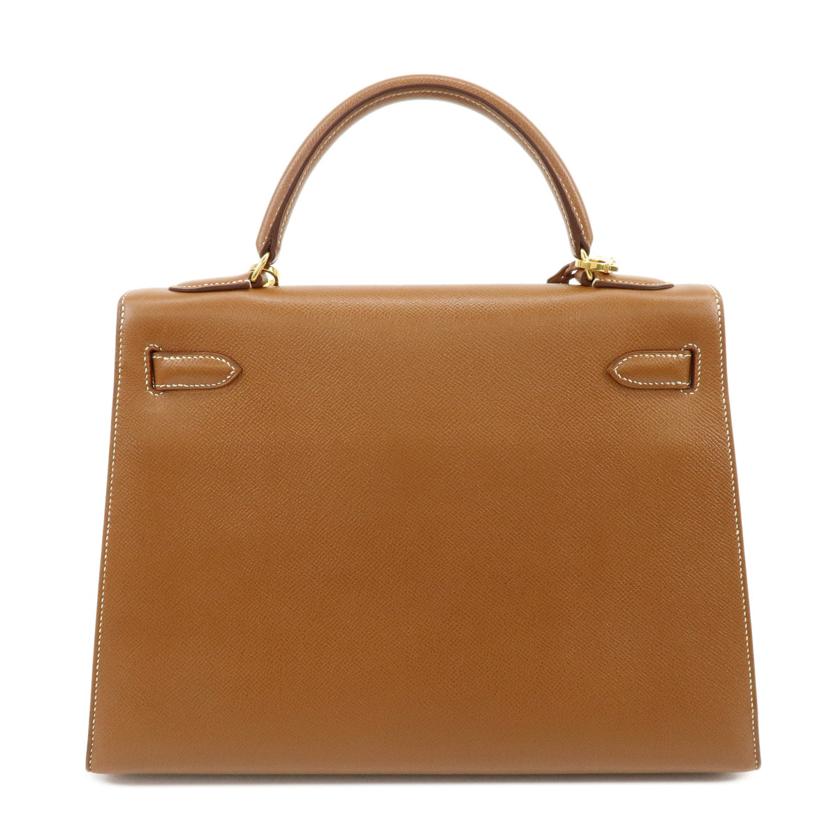 HERMES Kelly 32 Sellier Courchevel 2Way Bag Hand Bag 〇V Stamped Gold