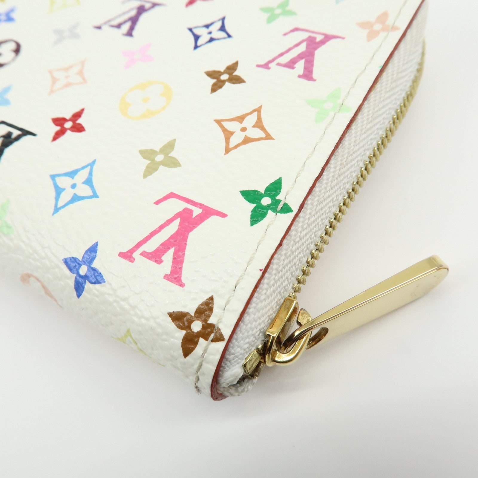 Louis Vuitton Monogram Multicolor Round Zippy Coin Purse Blanc M93741