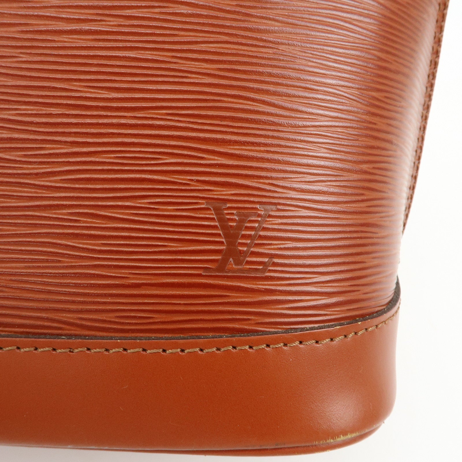 Louis Vuitton Epi Alma PM Leather Hand Bag Kenya Brown M52143
