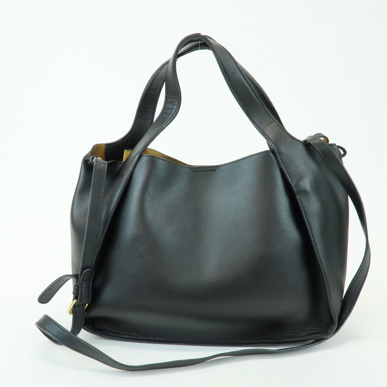 STELLA MCCARTNEY Faux Leather 2Way Bag Hand Bag Shoulder Bag Black