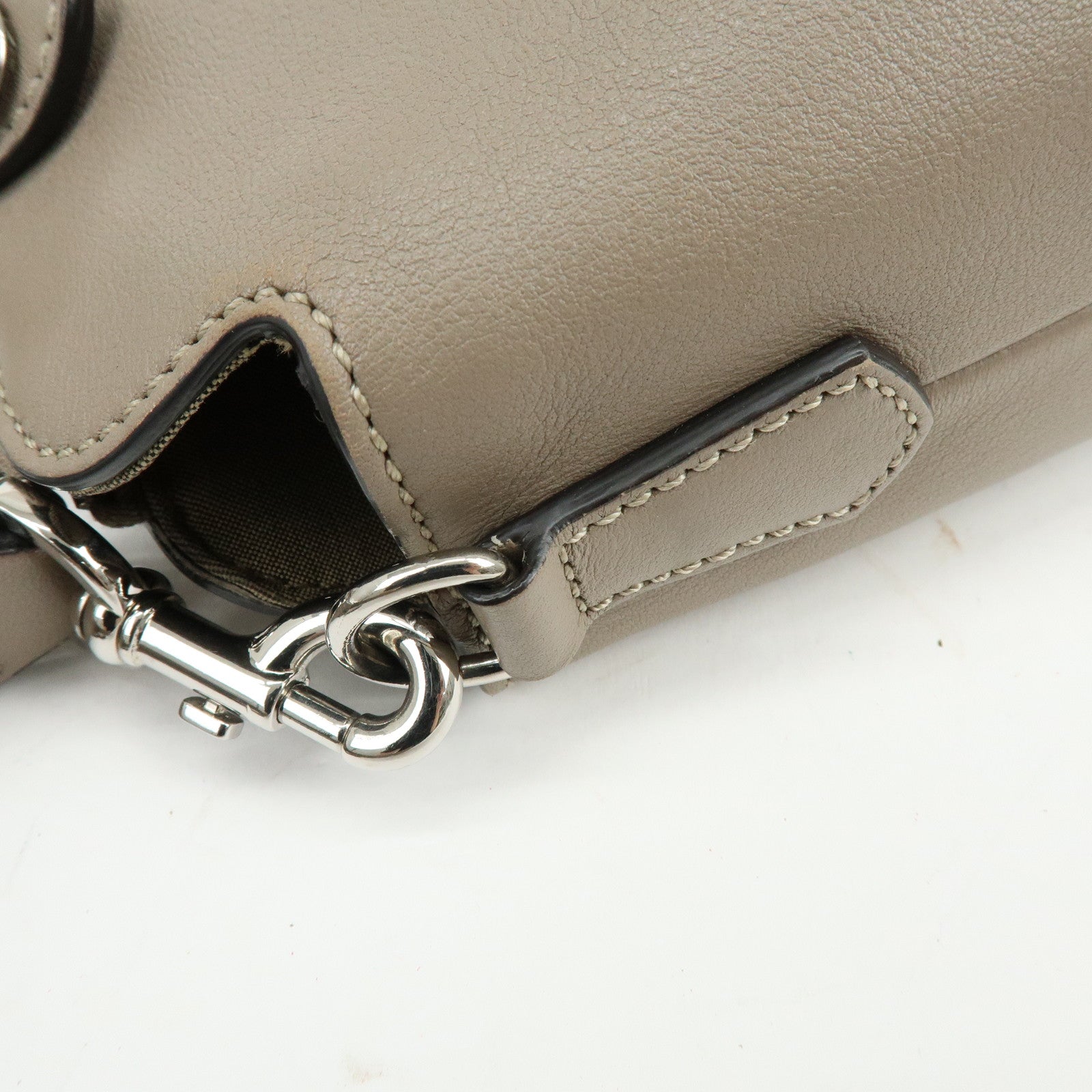 FENDI By The Way Calf Leather 2Way Bag Hand Bag Shoulder Bag 8BL146