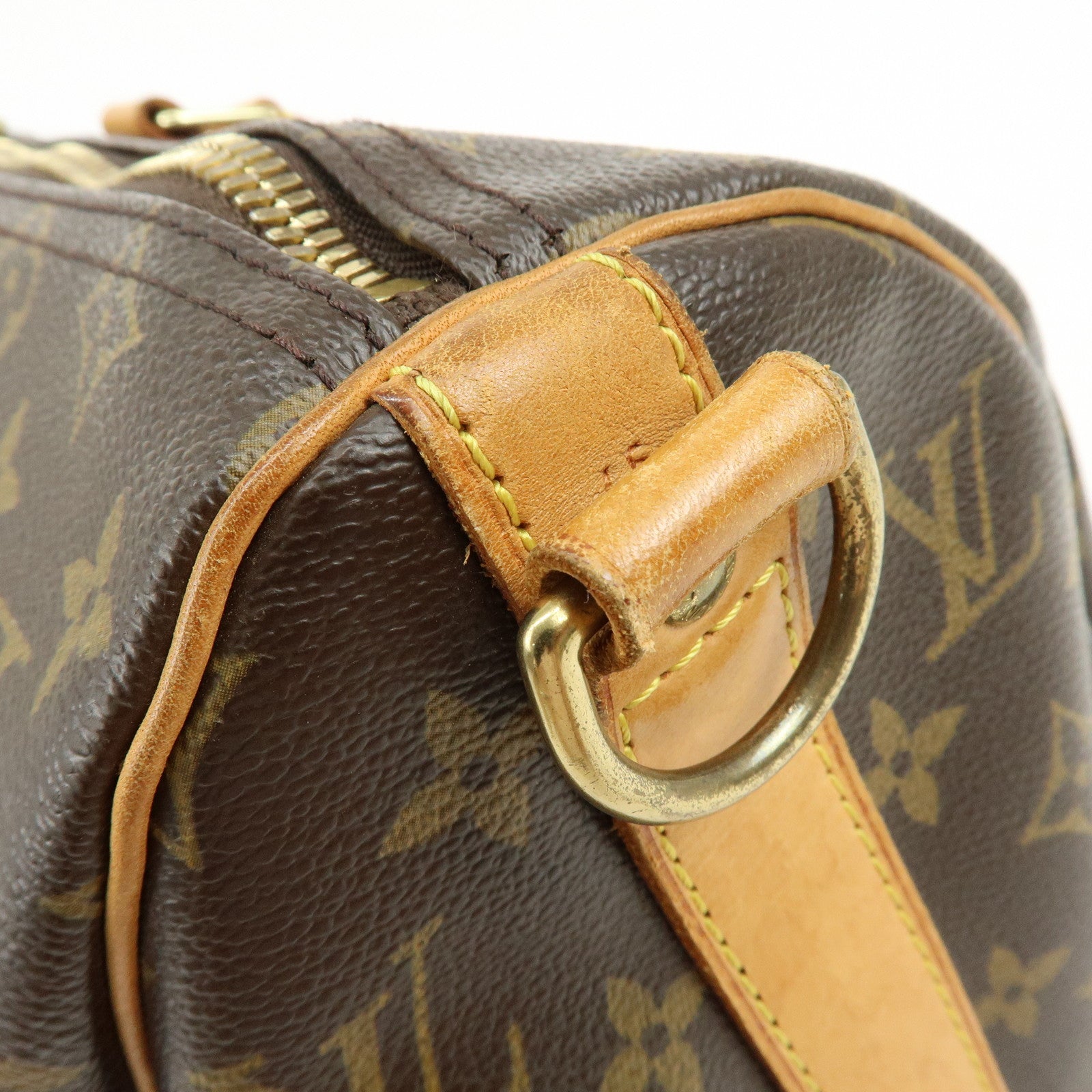 Louis Vuitton Monogram Keep All Bandouliere 45 Boston Bag Brown M41418