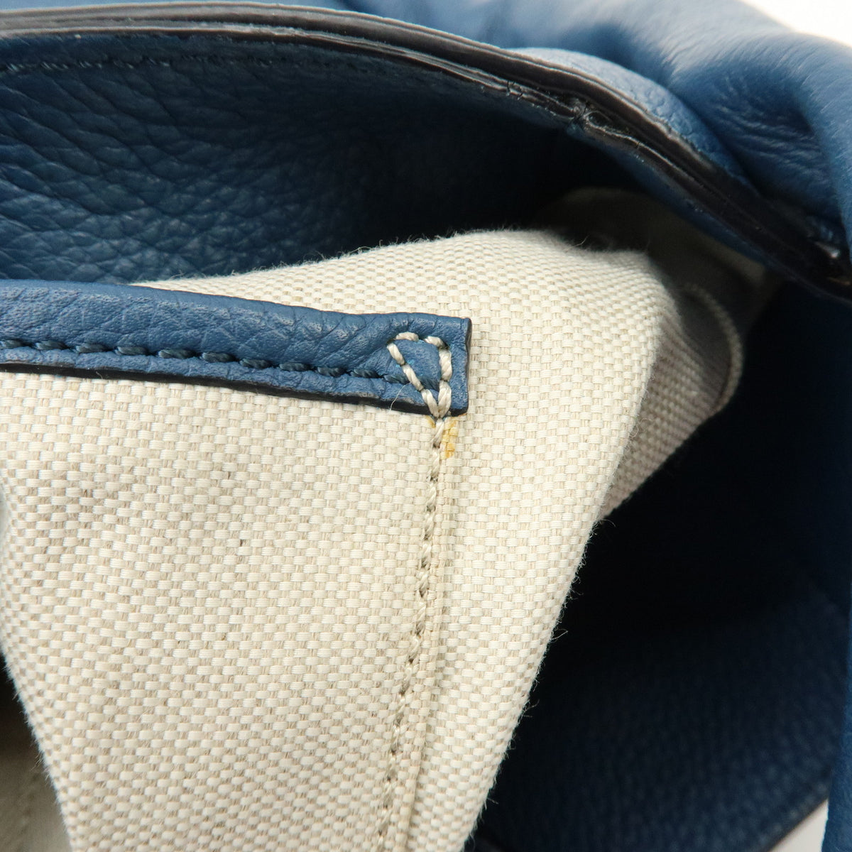 TOD'S Hobo Leather Shoulder Bag Hand Bag Blue