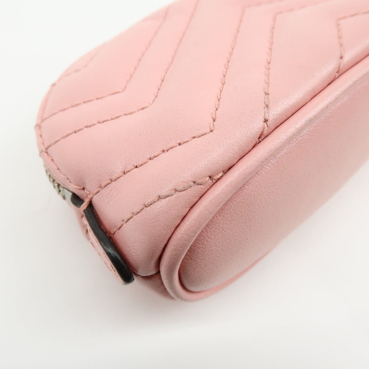GUCCI GG Marmont Double G Leather Cosmetic Case Key Pouch Pink 625691