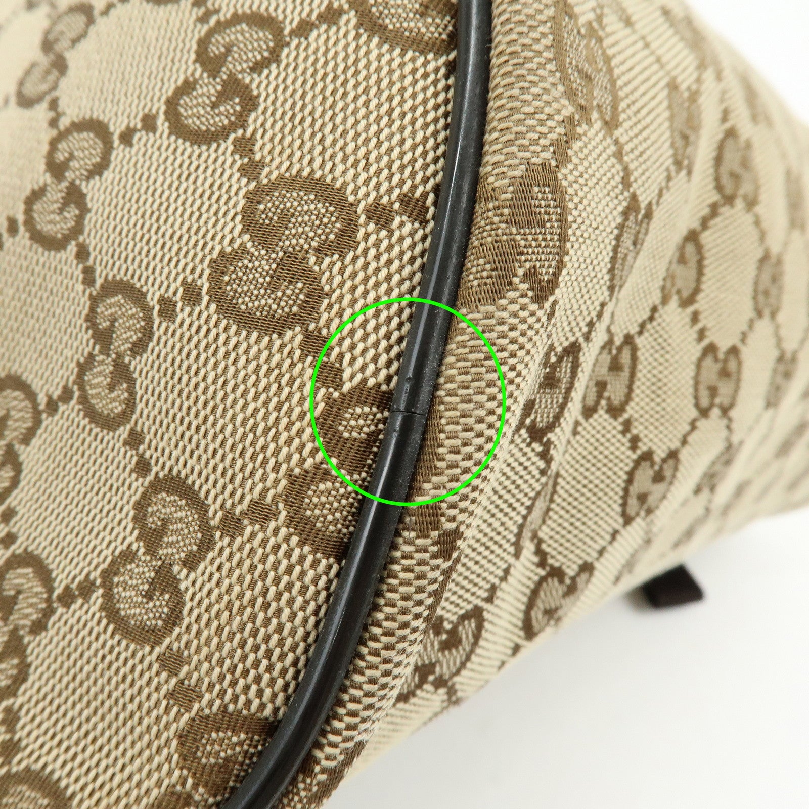 GUCCI GG Canvas Leather Backpack Rucksuck Beige Brown 449906
