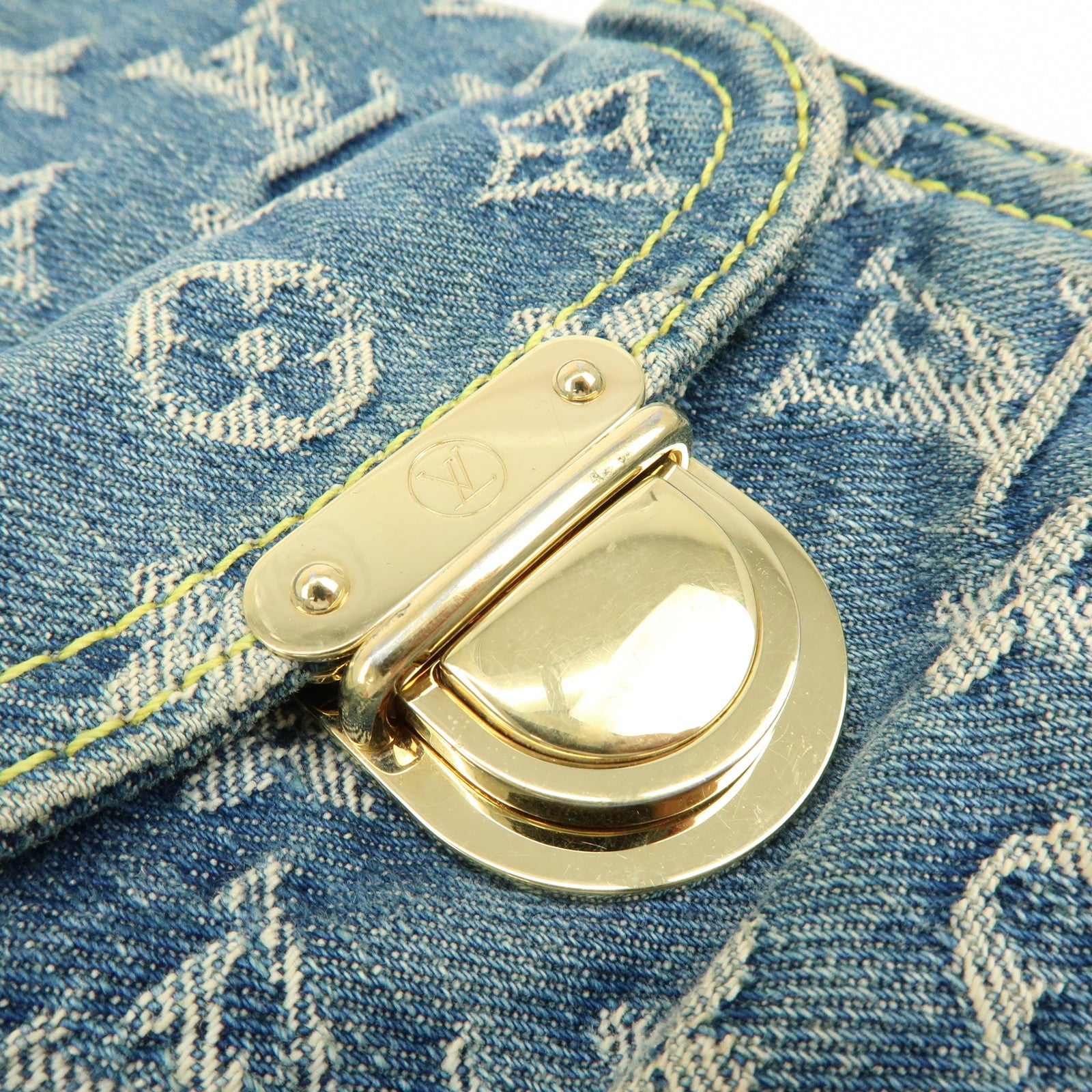 Louis Vuitton Monogram Denim Baggy GM Shoulder Bag Blue M95048
