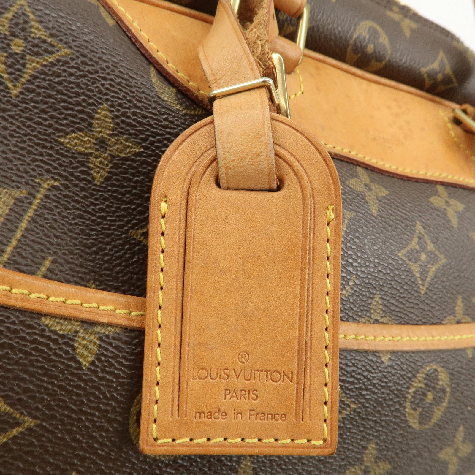 Louis Vuitton Monogram Deauville Hand Bag Brown M47270 Used
