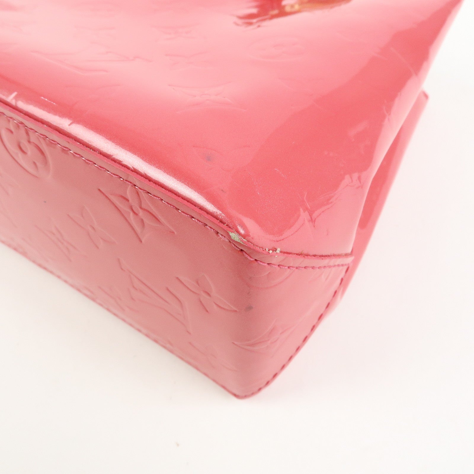 Louis Vuitton Monogram Vernis Reade PM Hand Bag Framboise M9132F