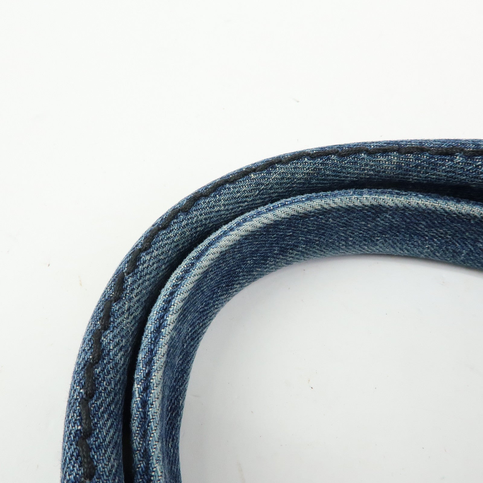 PRADA Canapa Triangle Logo Canvas 2Way Hand Bag Shoulder Bag Denim