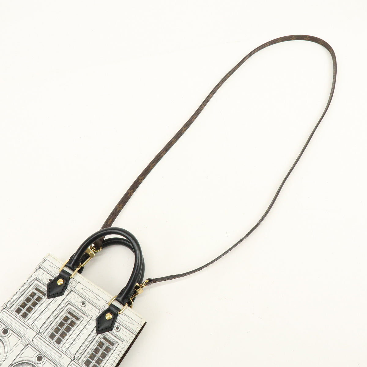 Louis Vuitton Monogram Petit Sac Plat x Fornasetti 2Way Bag M80991