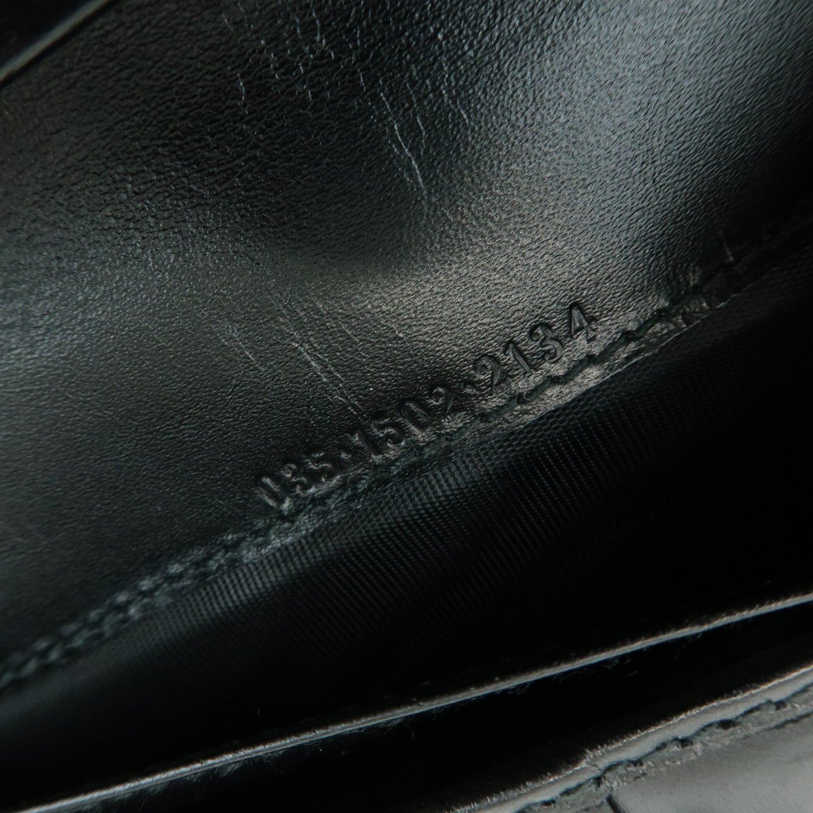 GUCCI Jackie GG Canvas Leather Bi-fold Long Wallet Black