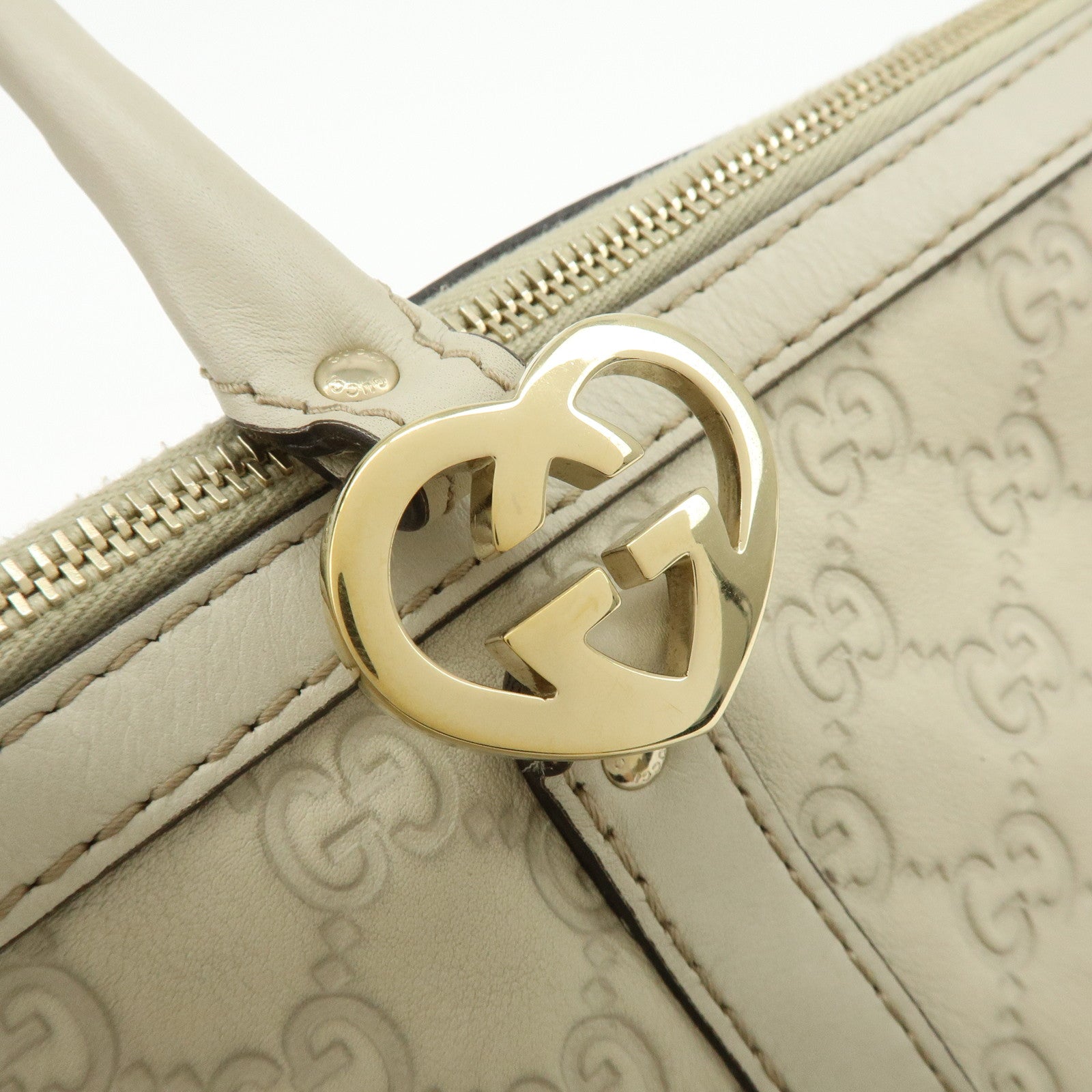 GUCCI Interlocking G Lovely Heart Guccissima Leather Tote Bag 257069