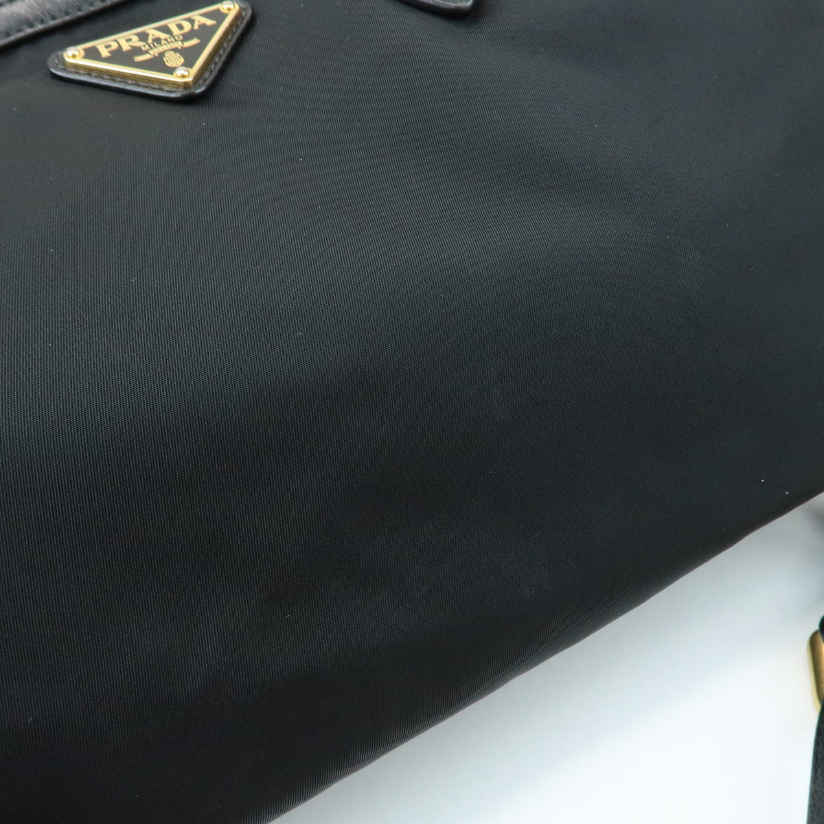 PRADA Triangle Logo Nylon Leather 2Way Bag Hand Bag Shoulder Bag 1BA104