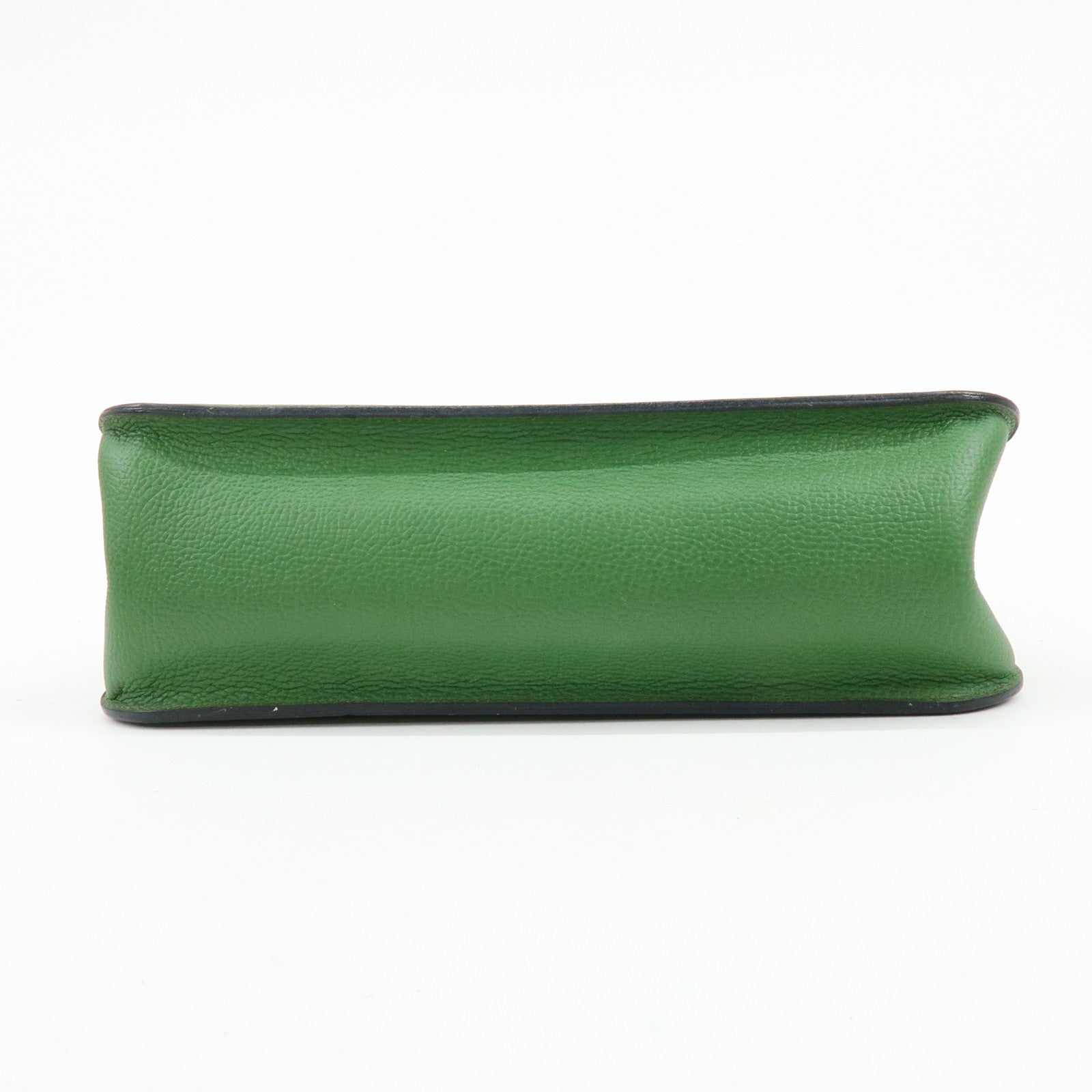 DELVAUX Louise Leather Shoulder Bag Hand Bag Green