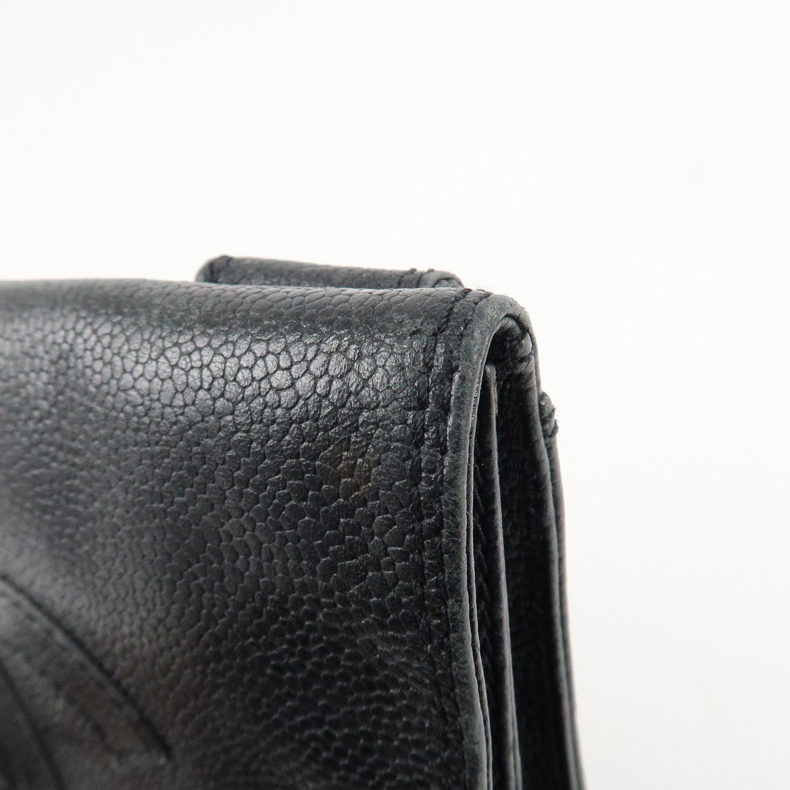 CHANEL COCO Mark Caviarskin Shoulder Bag Crossbody Bag Black Used