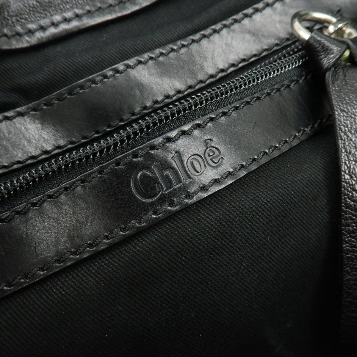 Chloe Kerala Leather Shoulder Bag Hand Bag Satchel Bag Black