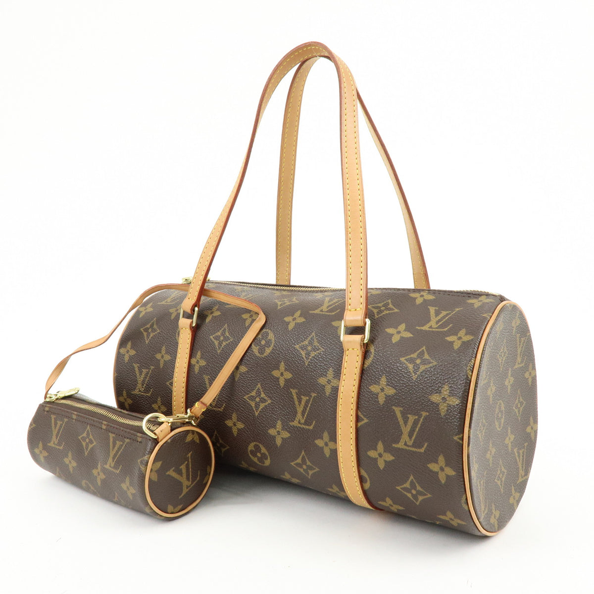 Louis Vuitton Monogram Papillon 30 Hand Bag Brown M51385