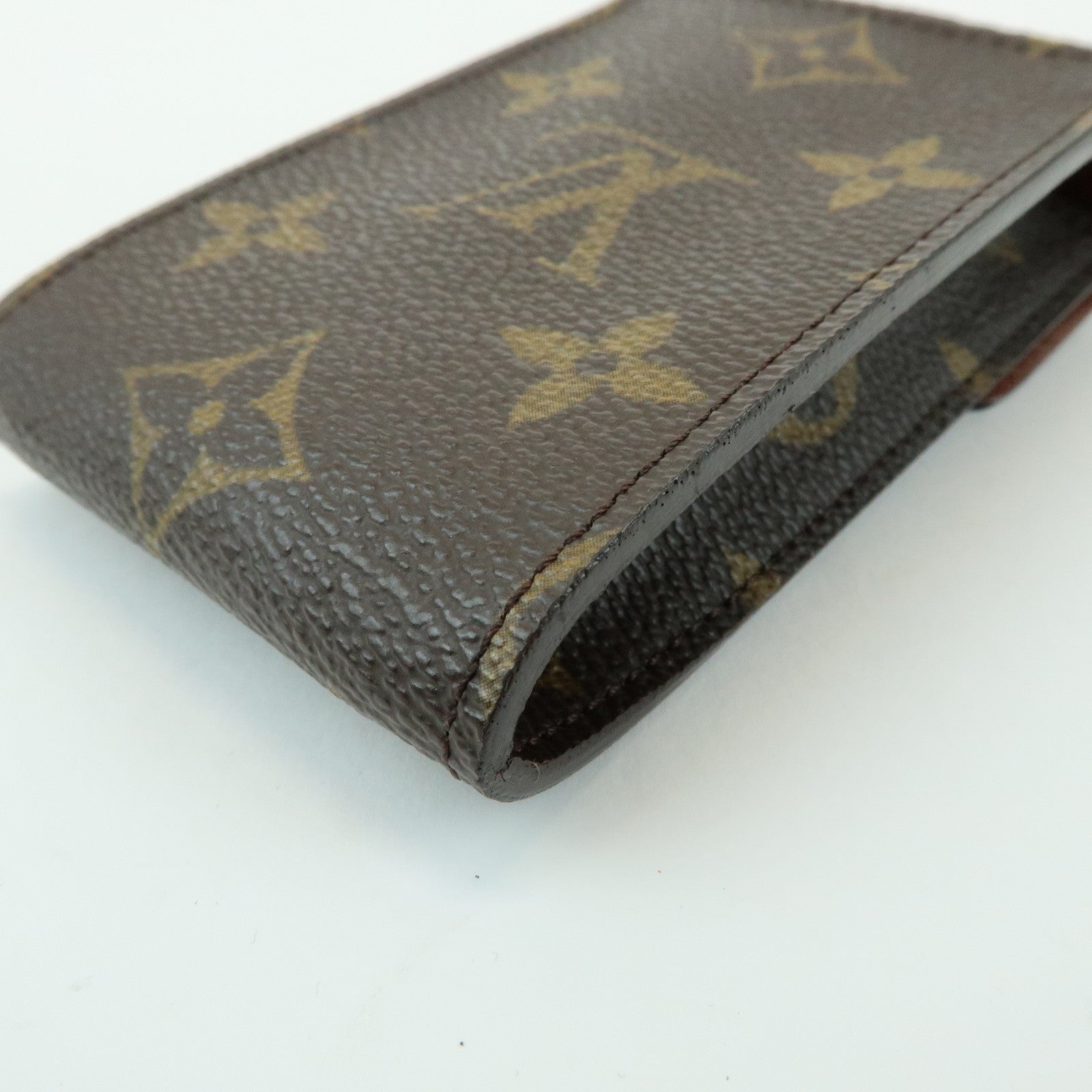 Louis Vuitton Monogram Canvas Porte Cles Badge Key Case Brown
