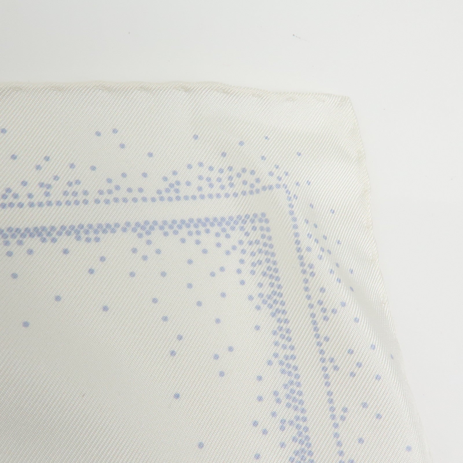 CHANEL Camelia COCO Mark Silk 100% Scarf Bear Penguin White Light Blue