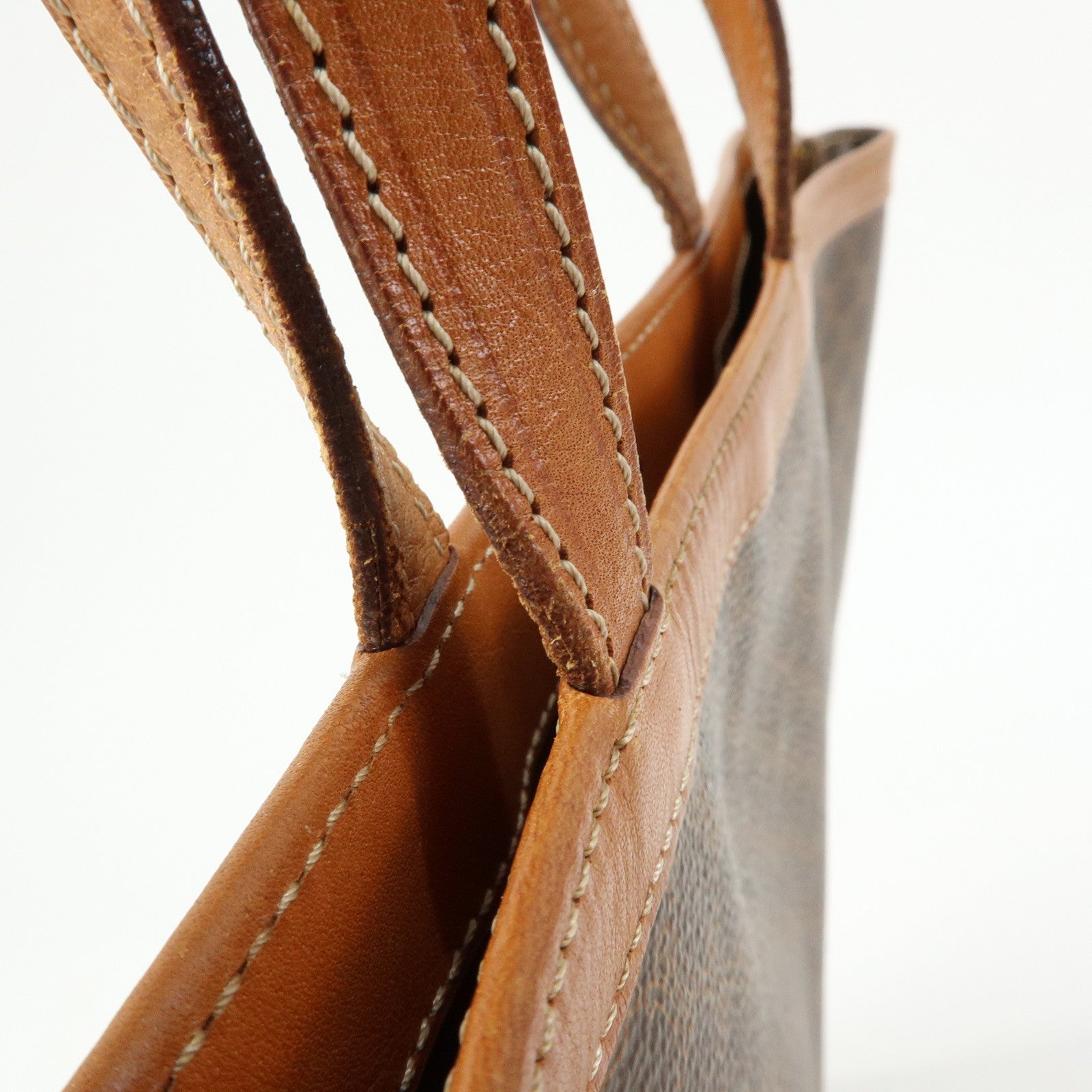 CELINE Macadam PVC Leather Tote Bag Shoulder Bag Brown