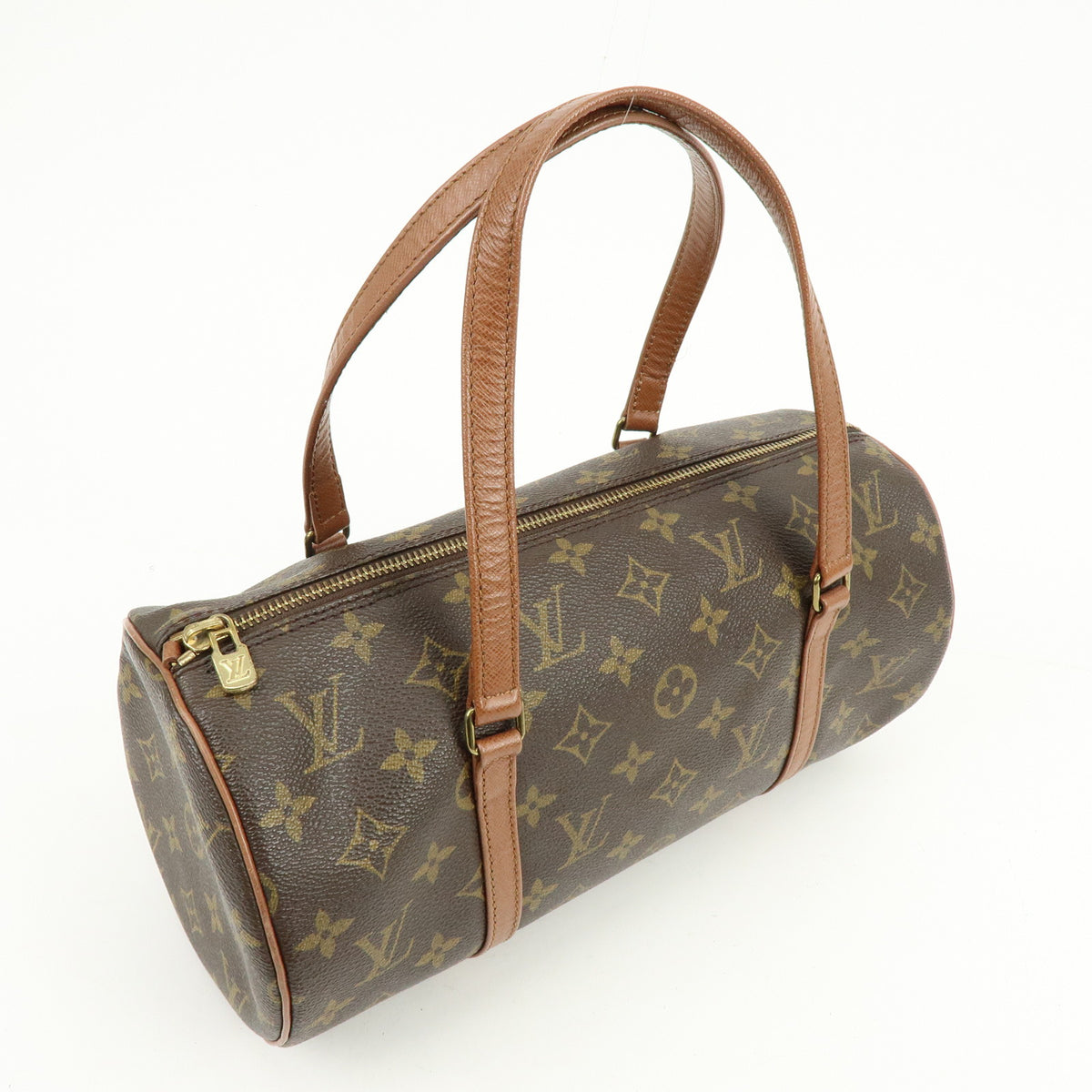 Louis Vuitton Monogram Papillon 30 Hand Bag Brown M51365