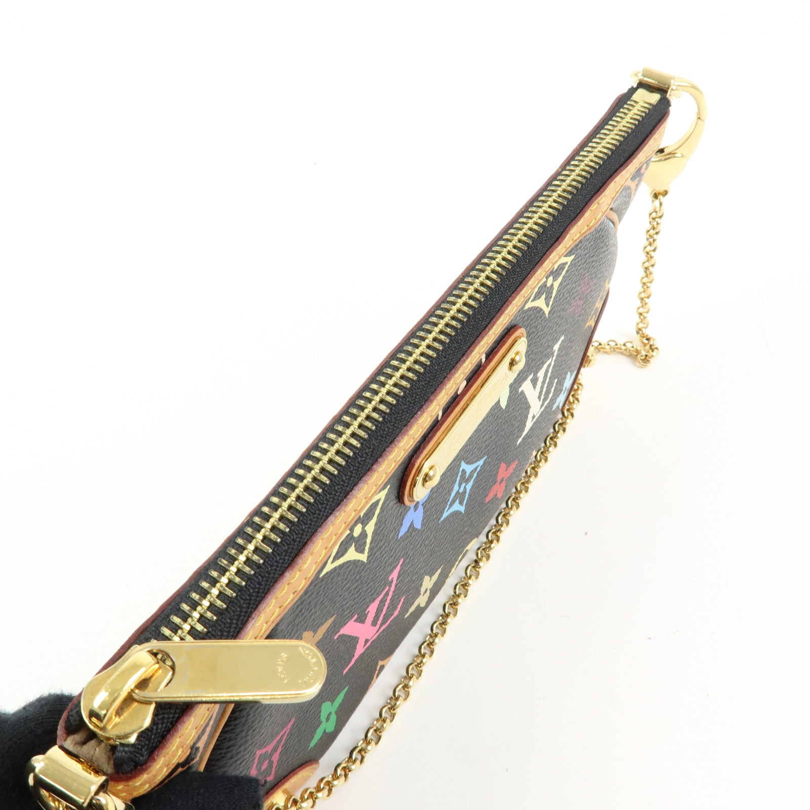 Louis Vuitton Monogram Multicolor Pochette Milla MM Pouch Noir M60097