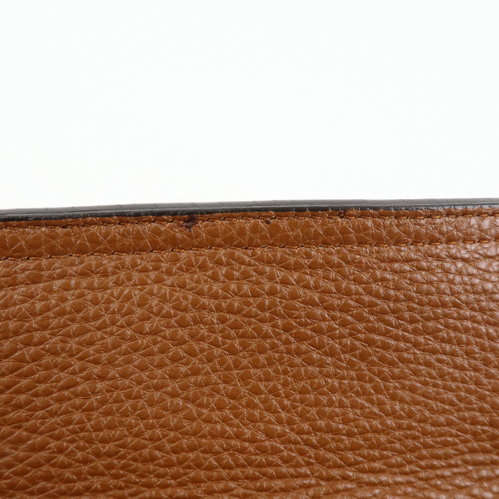 Ferragamo Gancini Leather Shoulder Bag Hand Bag Brown