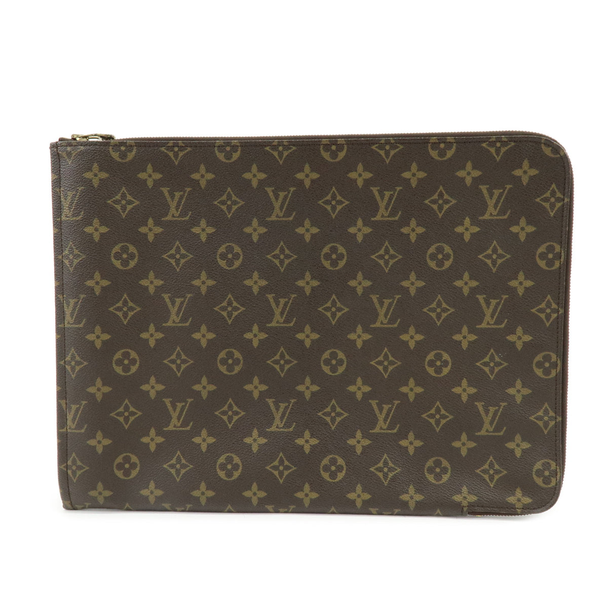 Louis Vuitton Monogram Posh Documents Clutch Bag Brown M53456