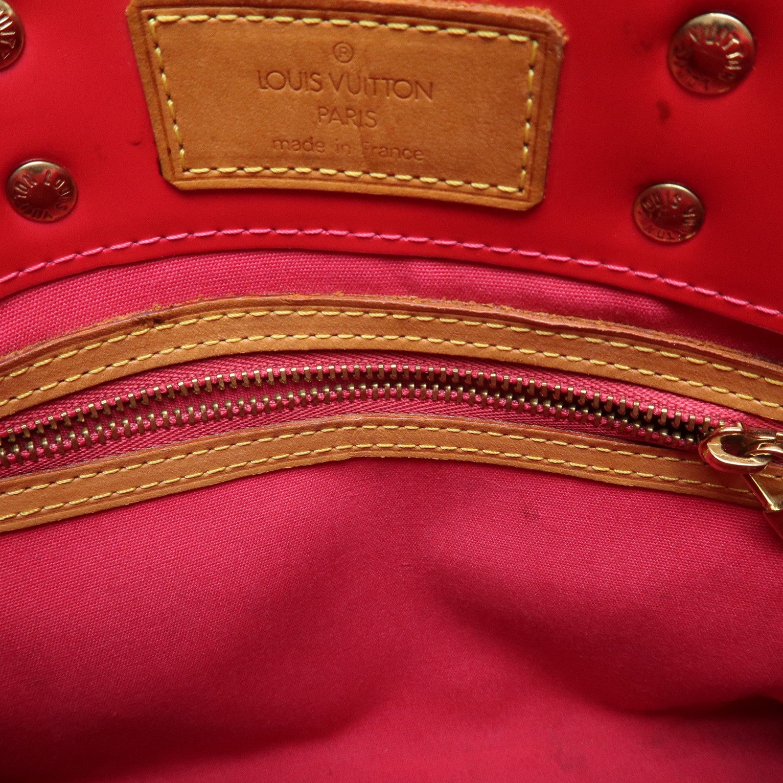 Louis Vuitton Monogram Vernis Lead PM Hand Bag Pink M91221