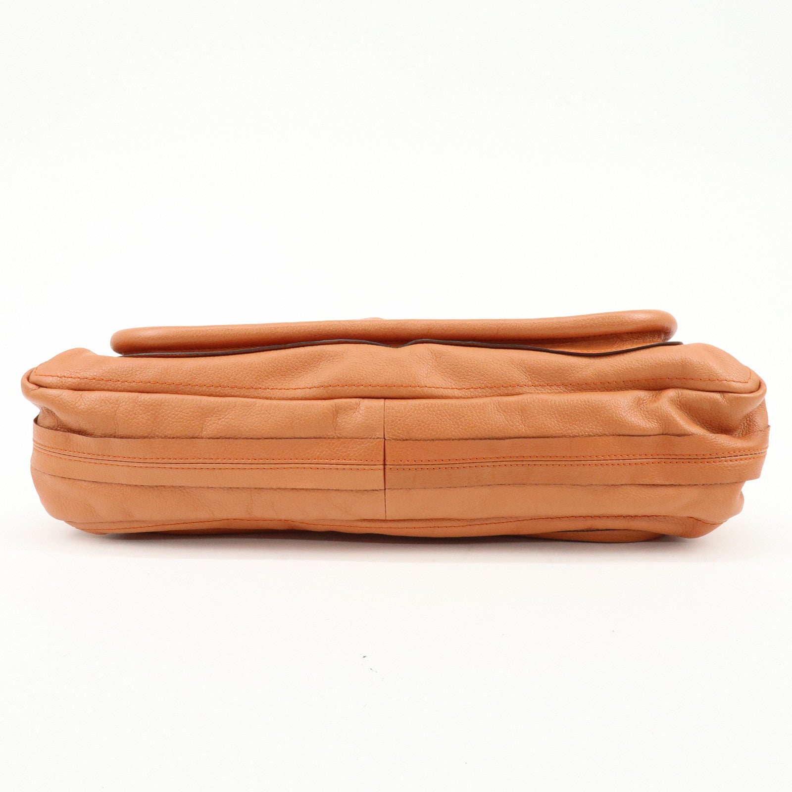 Chloe Paraty Leather 2Way Bag Shoulder Bag Hand Bag Orange