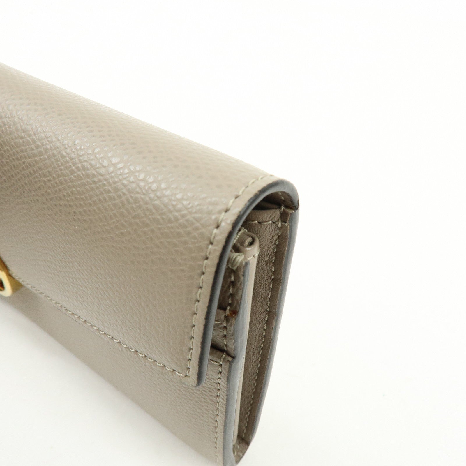 FENDI F is Fendi Leather Continental Long Wallet Beige 8M0251