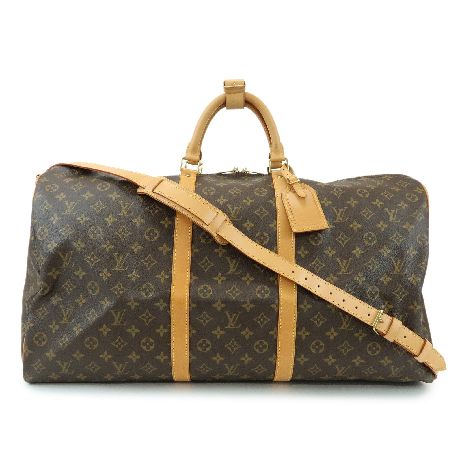 Louis Vuitton Monogram Keep All Bandouliere 60 Bag Brown M41412