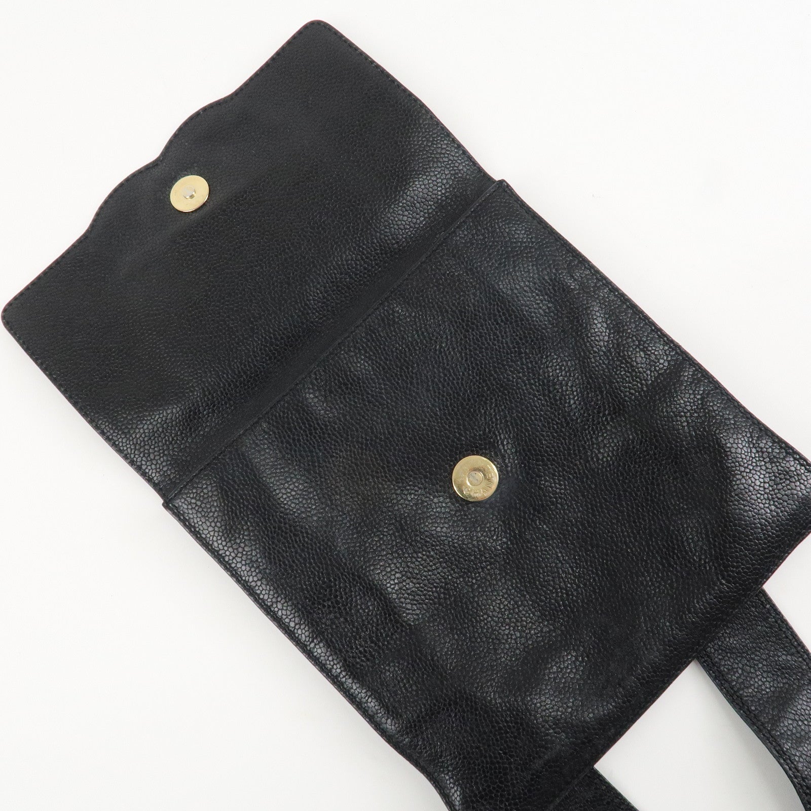 CHANEL COCO Mark Caviarskin Shoulder Bag Crossbody Bag Black Used