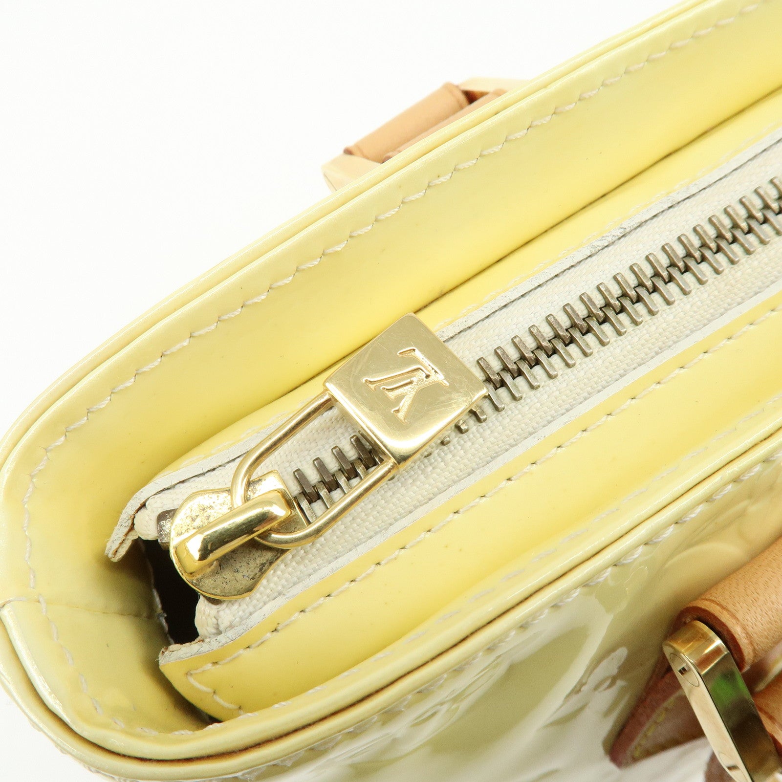 Louis Vuitton Monogram Vernis Houston Tote Hand Bag Beige M91004