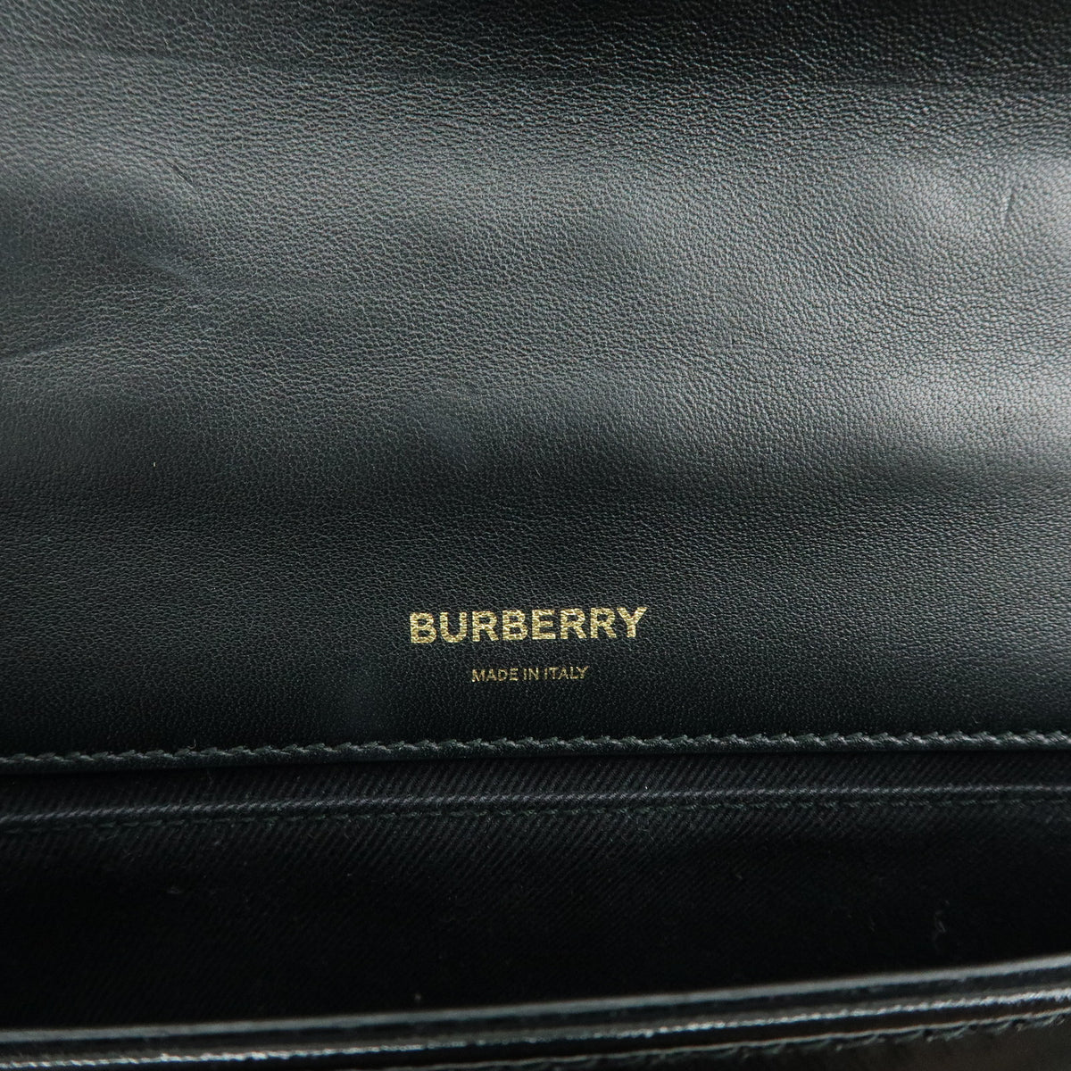 BURBERRY Lola Horseferry Leather Shoulder Bag Hand Bag Black