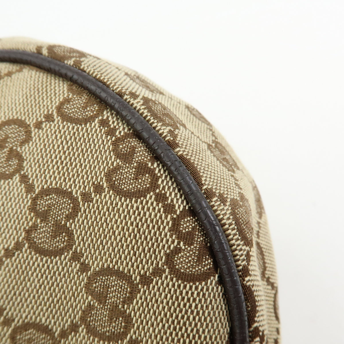GUCCI GG Canvas Leather Shoulder Bag Crossbody Bag Beige Brown 122790