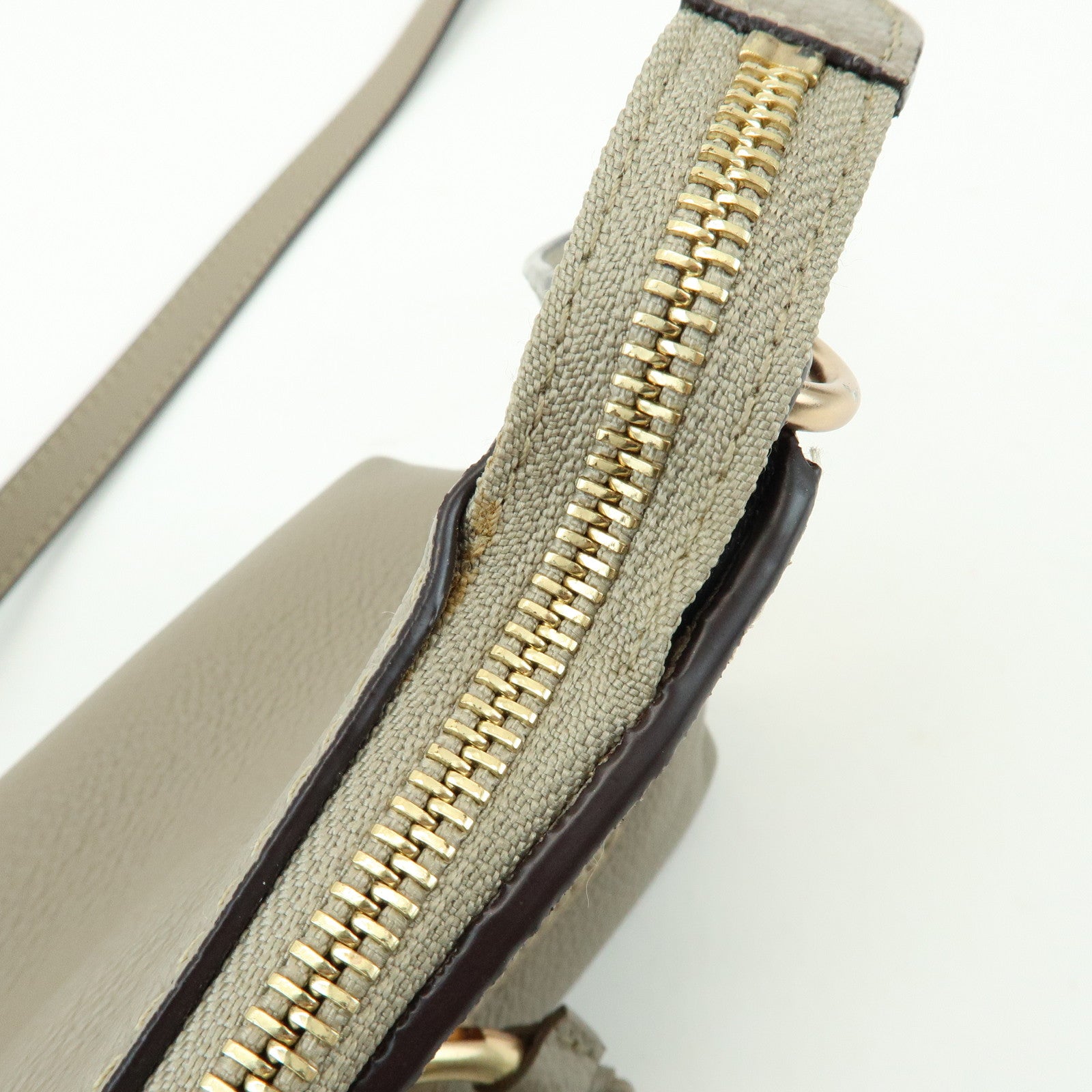 Chloe See by Chloe Joan Leather Suede Mini 2Way Bag Hand Bag Greige